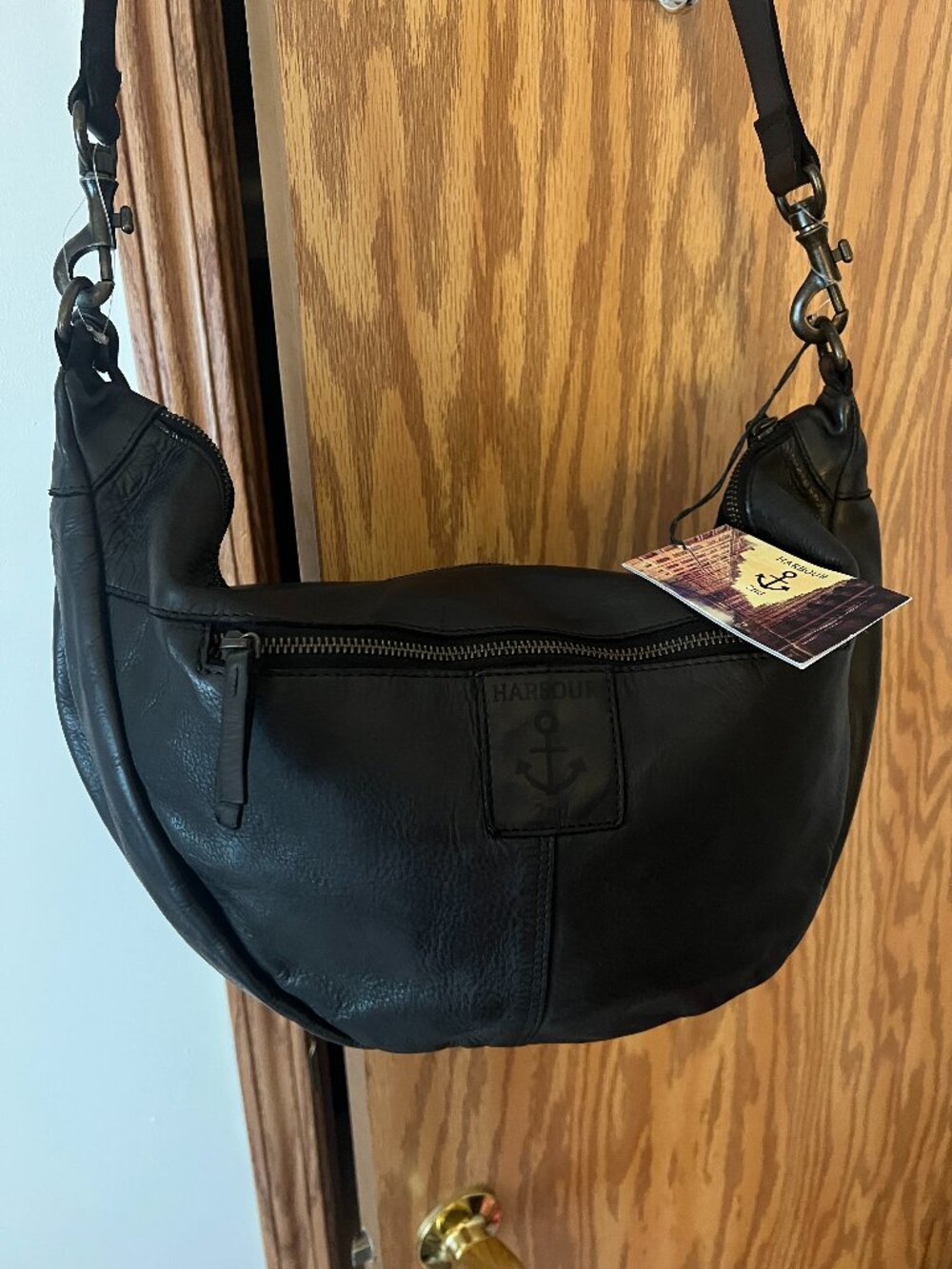 HARBOUR 2nd Black Leather Crossbody Bag